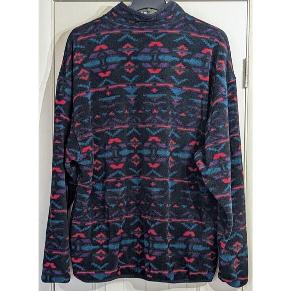 Eddie Bauer Aztec Southwest Pullover Snap Neck Fleece Mens Tall XXL - Picture 2 of 9